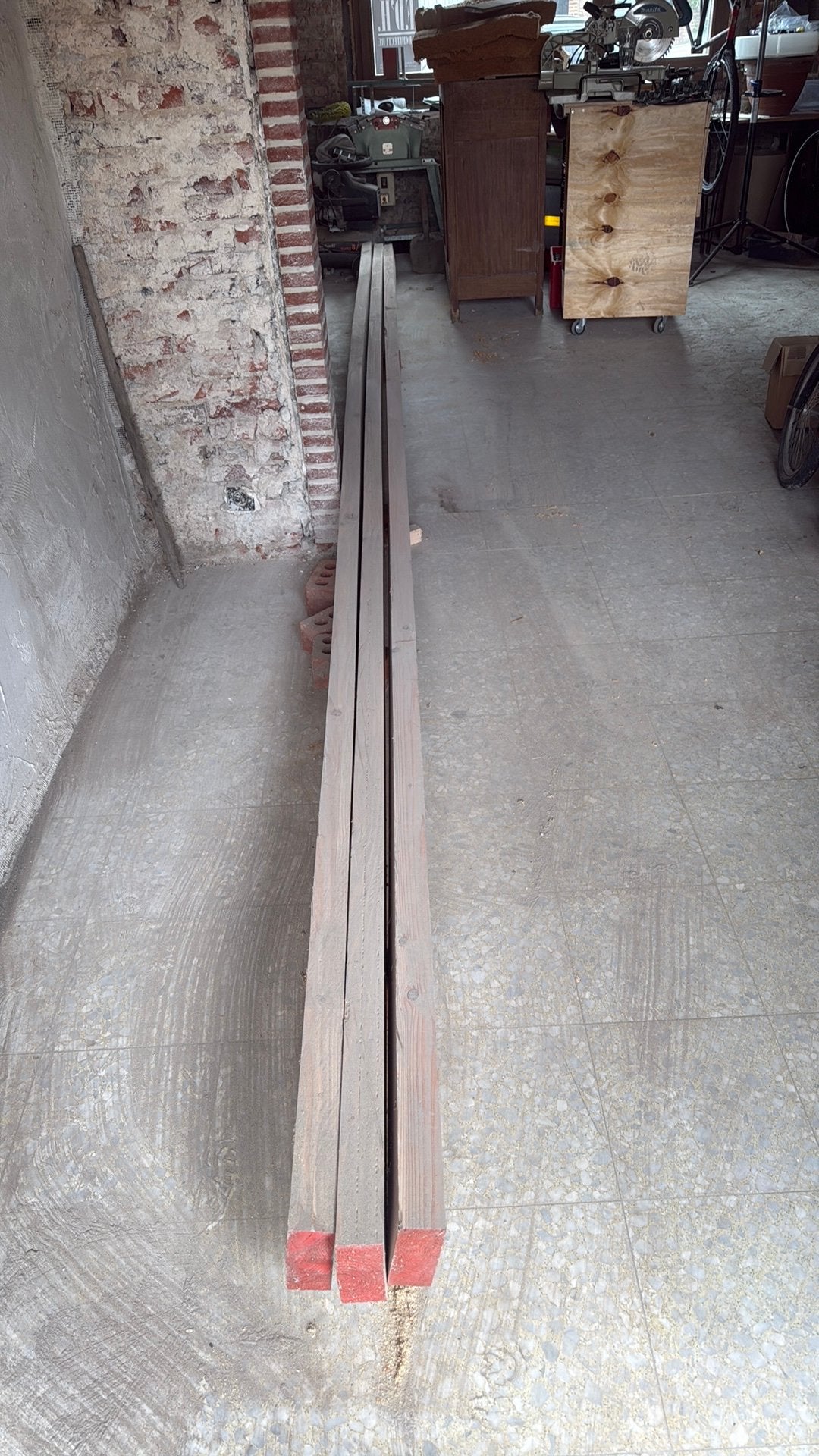3x Douglas balken geschaafd 610 cm, 145x58 mm, ongebruikt, Doe-het-zelf en Bouw, Ophalen, Zo goed als nieuw