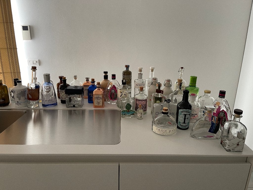 Lot lege gin flessen, Verzamelen, Ophalen, Nieuw, Overige typen