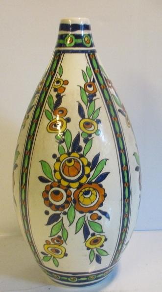 art deco Boch Keramis Catteau vaas geometrie 180, Antiek en Kunst, Verzenden