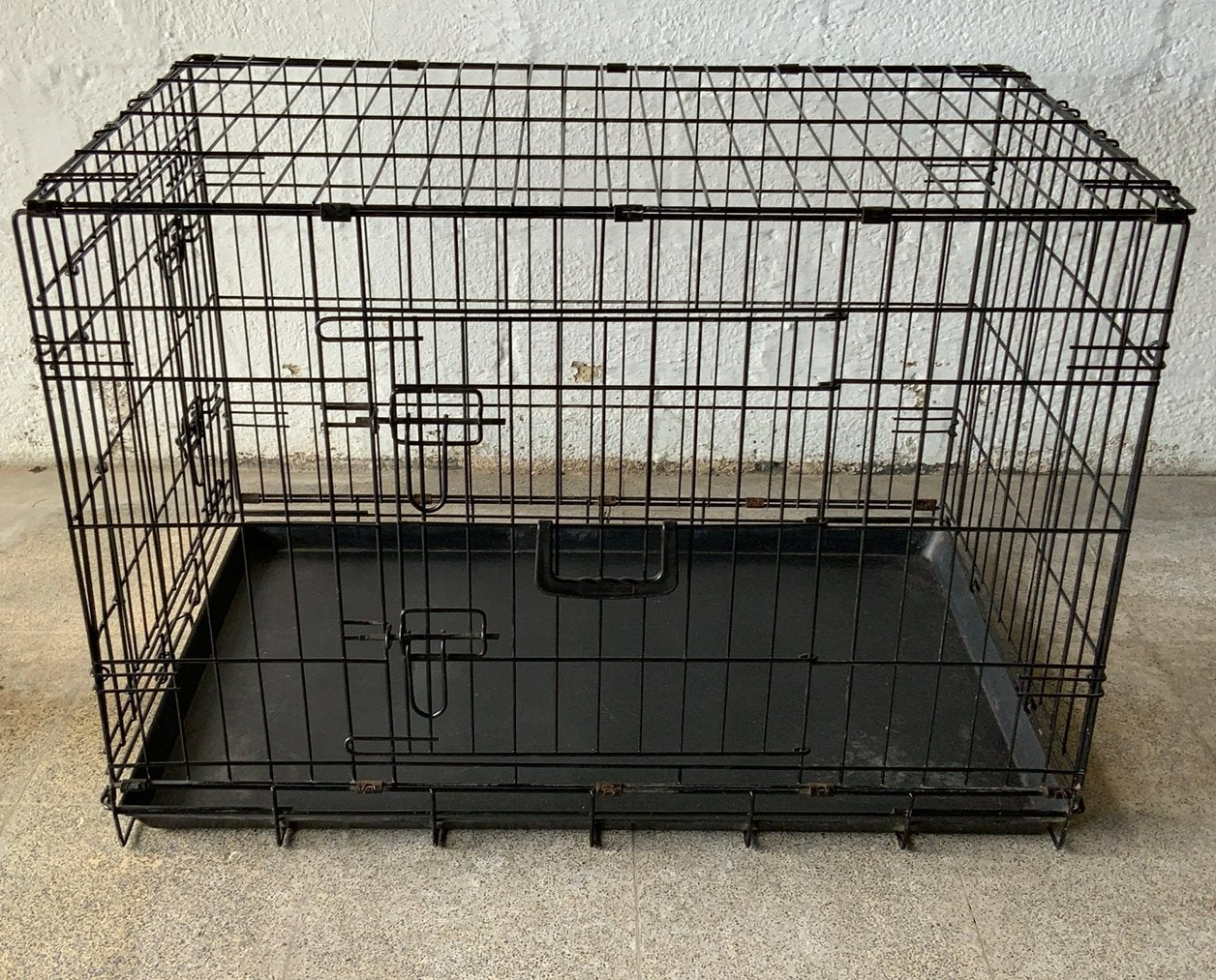 Zwarte hondenbench voor middelgrote hond, Ophalen, Gebruikt
