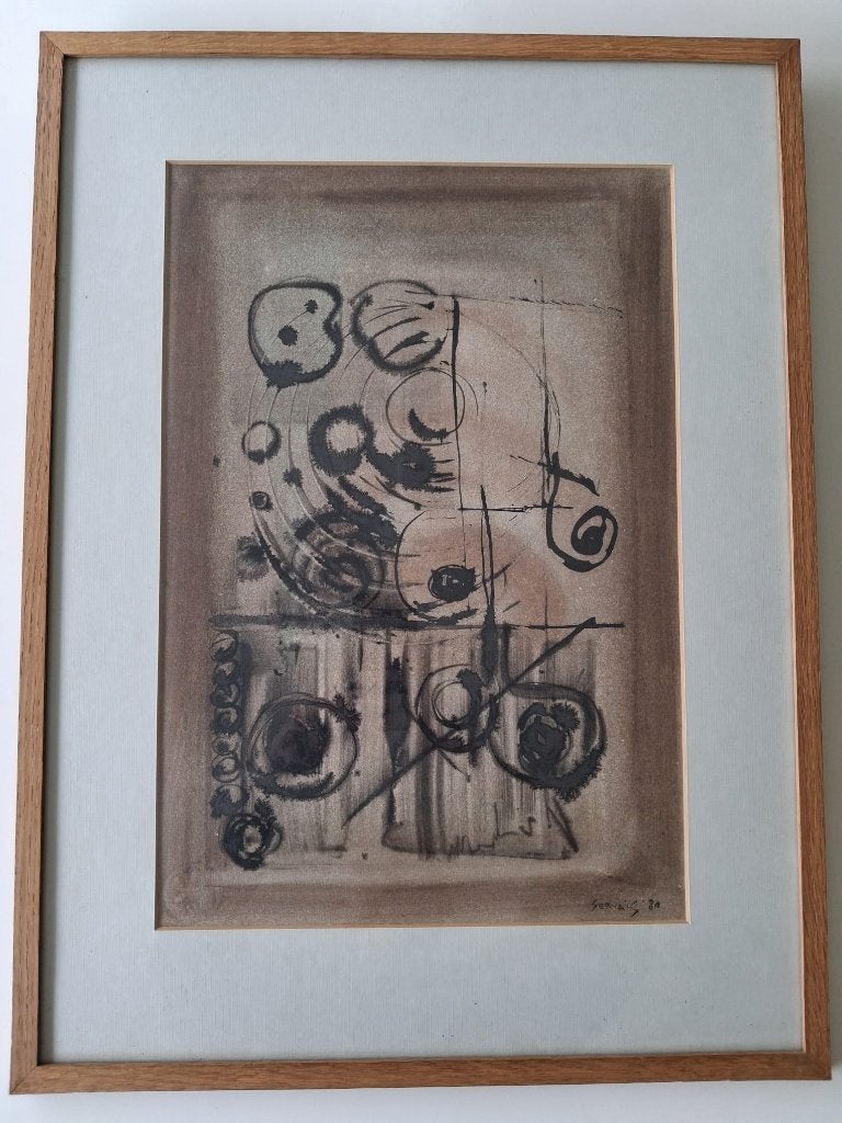 Lithographie, Antiquités & Art, Art | Lithographies & Sérigraphies, Encadré, Enlèvement ou Envoi, Abstrait, Lithographie