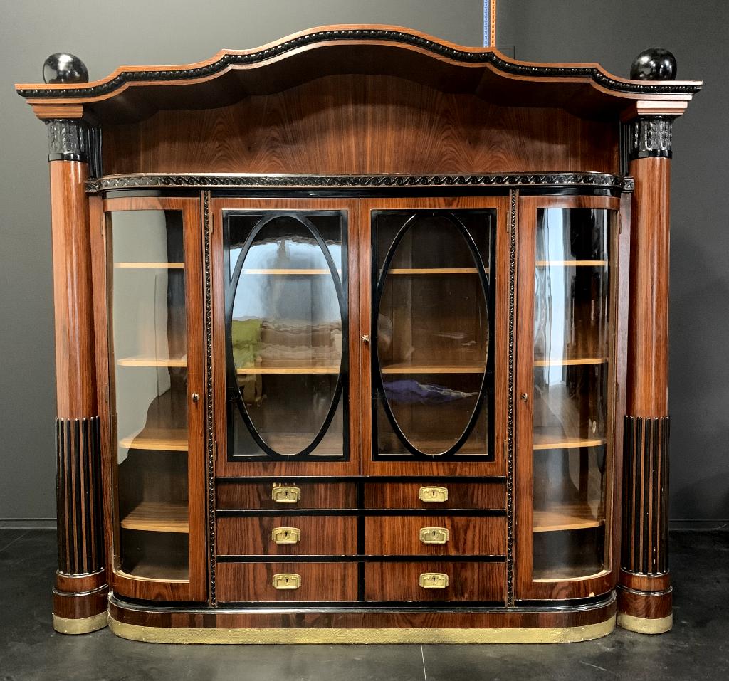 Bibliothèque/vitrine antique néo-Empire vers 1900, Enlèvement