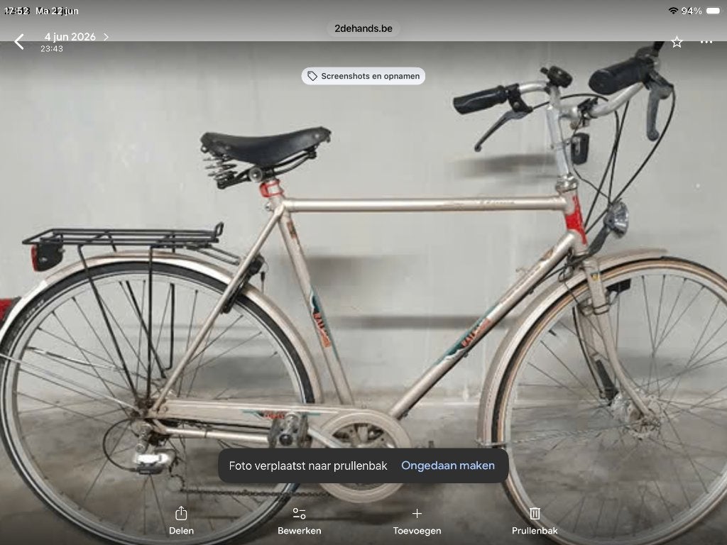 Herenfiets, Fietsen en Brommers, Overige merken, Gebruikt, Versnellingen, 49 tot 53 cm