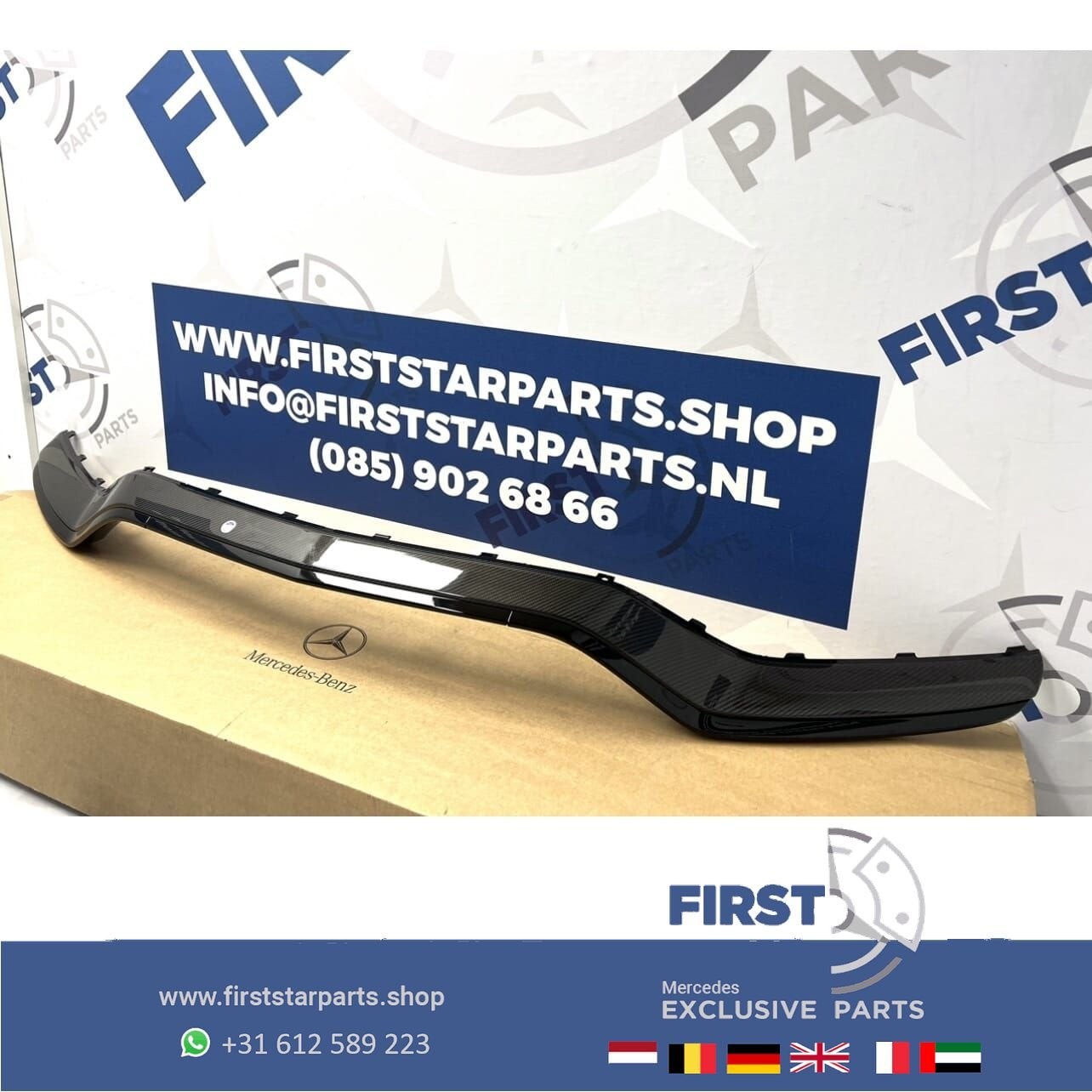 A2058851874 W205 C63 AMG CARBON SPOILER BUMPER LIP C KLASSE, Utilisé, -, Avant, -