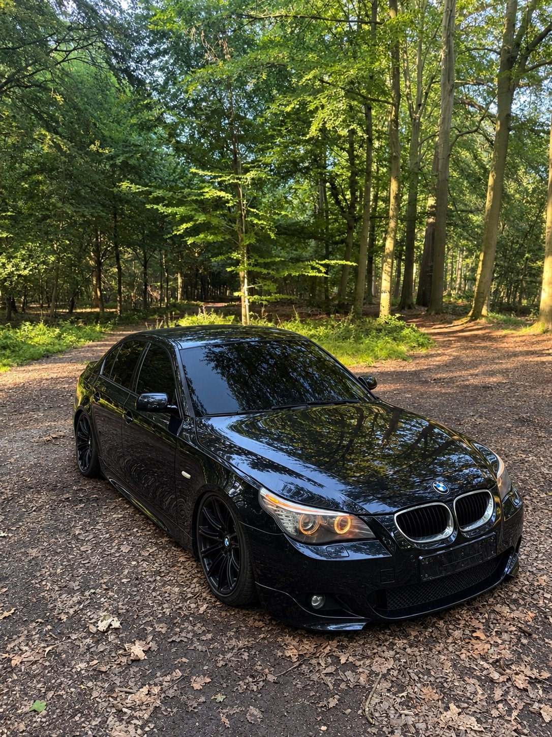 Bmw e60 525d lci 2008, Auto's, Automaat, Achterwielaandrijving, Zwart, Zwart