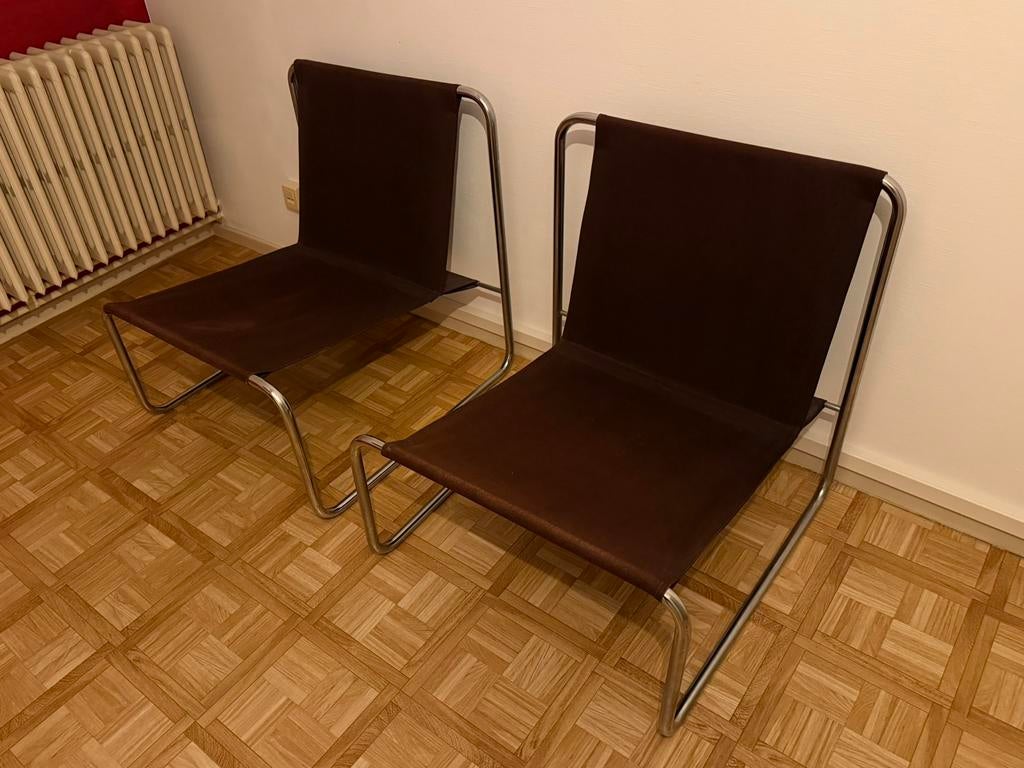 Vintage design stoelen, Ophalen, Gebruikt, Twee, Bruin
