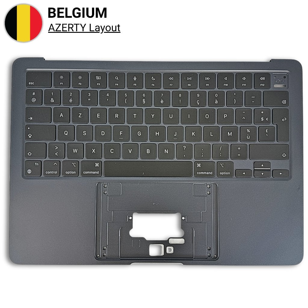 A2681 MacBook Air (2022, M2) Top Case AZERTY BE Middernacht, Touch ID, ZeliT, Ophalen of Verzenden, Draadloos