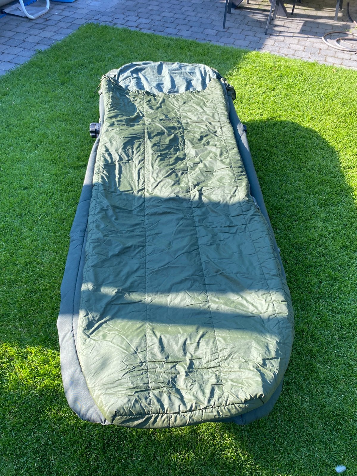 Bedchair Nash hooligan 3 met 4 seizoenen slaapzak, Watersport en Boten, Hengelsport | Karpervissen, Ophalen, Gebruikt, Overige typen