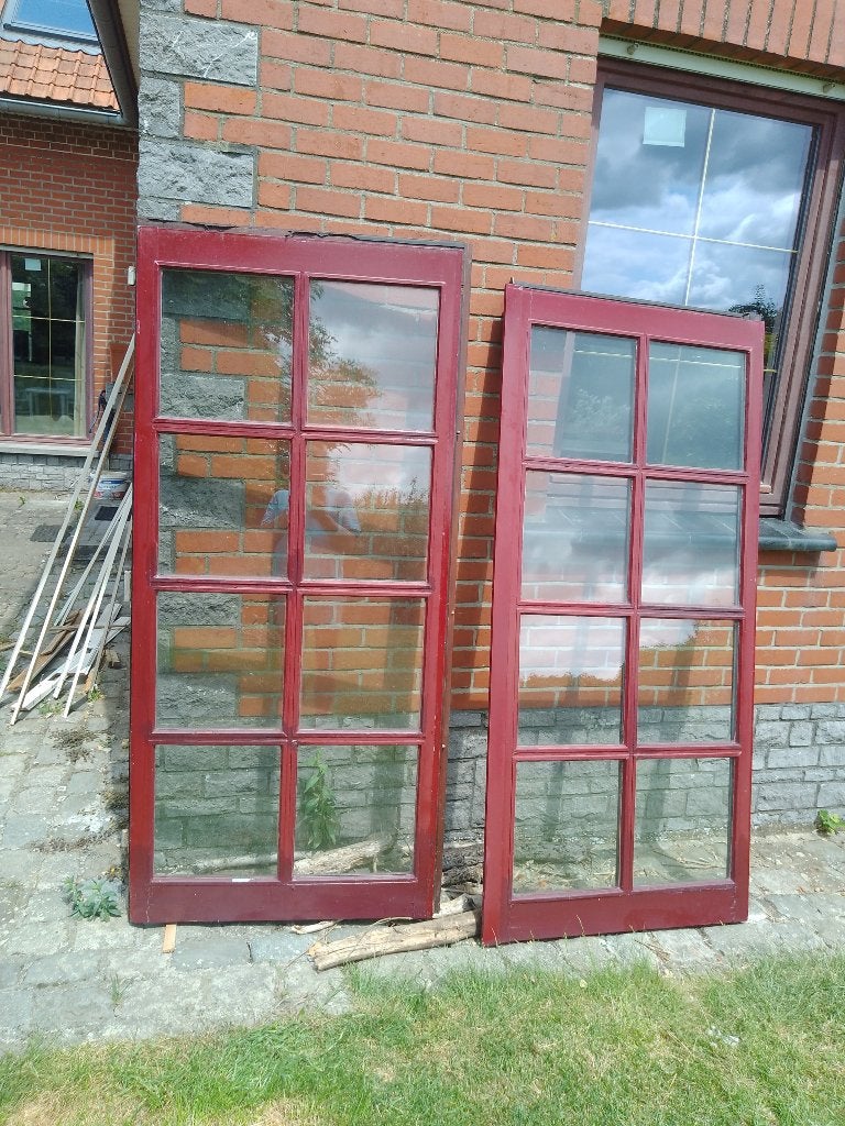 Meranti  kozijnen, Doe-het-zelf en Bouw, Raamkozijnen en Schuifdeuren, Kunststof, Gebruikt, 150 tot 225 cm, Inclusief glas