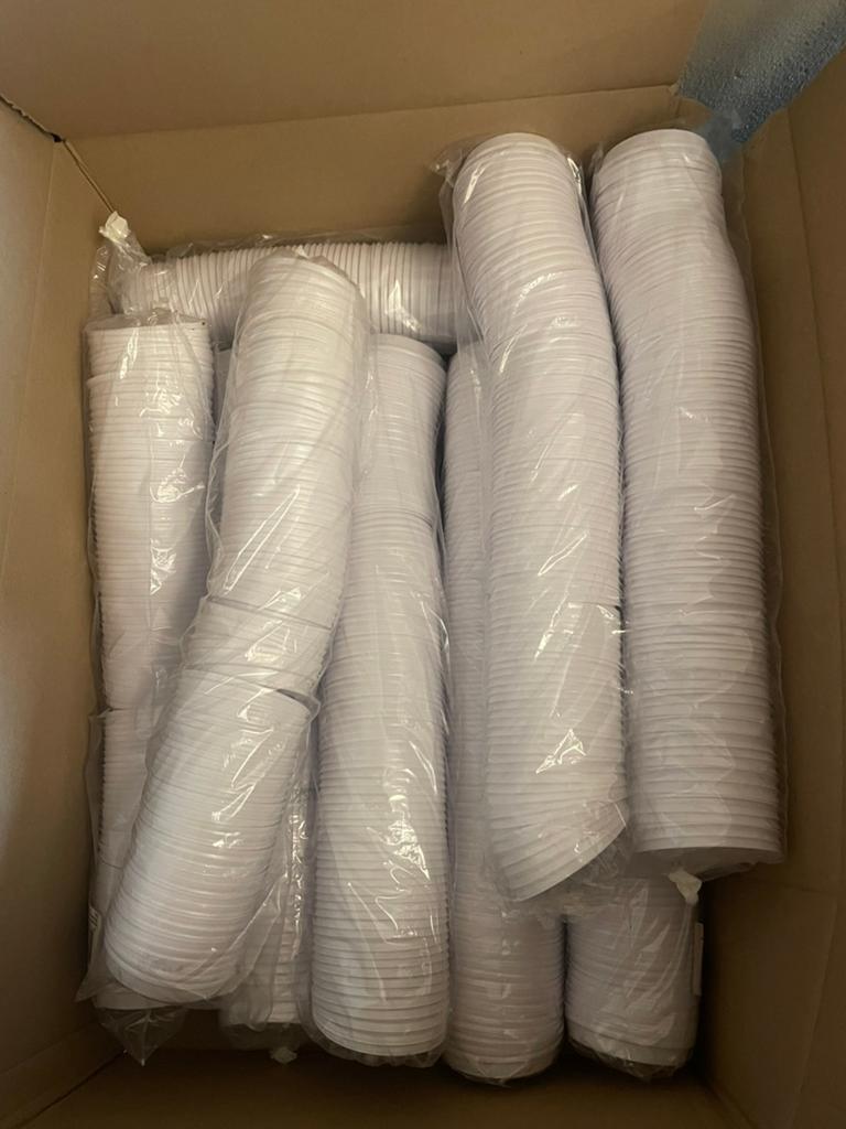 Plastic deksels voor koffiebekers to go, ongeveer 1800 stuks, Ophalen of Verzenden