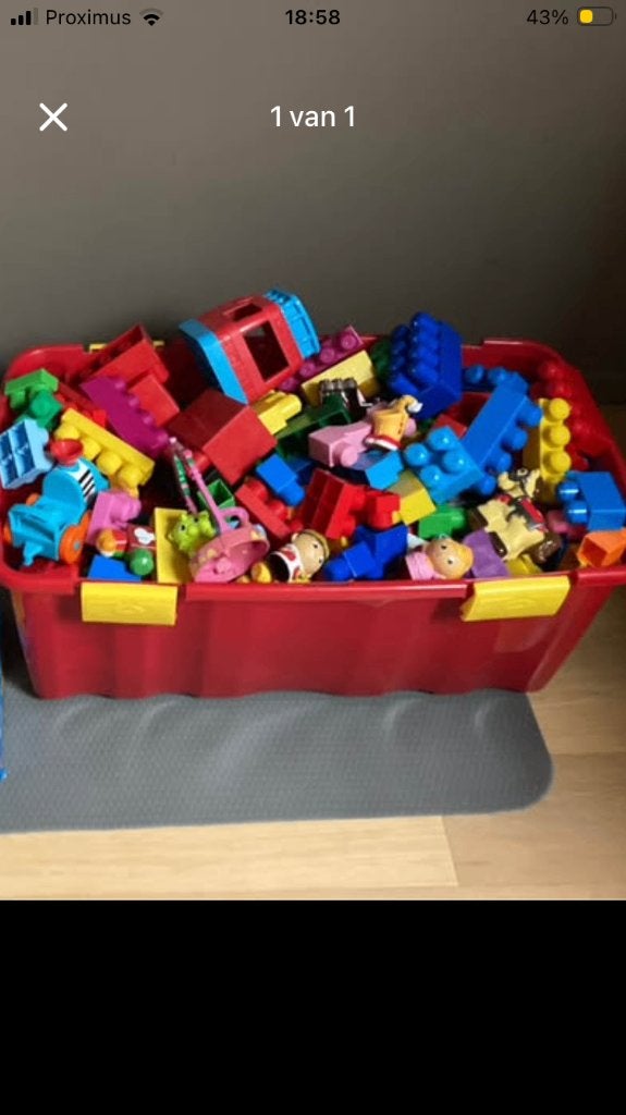 Volle doos met mega bloks, Ophalen, Zo goed als nieuw, Megabloks
