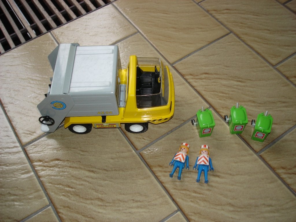 Vintage playmobil vuilniswagen, Kinderen en Baby's, Ophalen of Verzenden, Zo goed als nieuw, Complete set, Voertuig