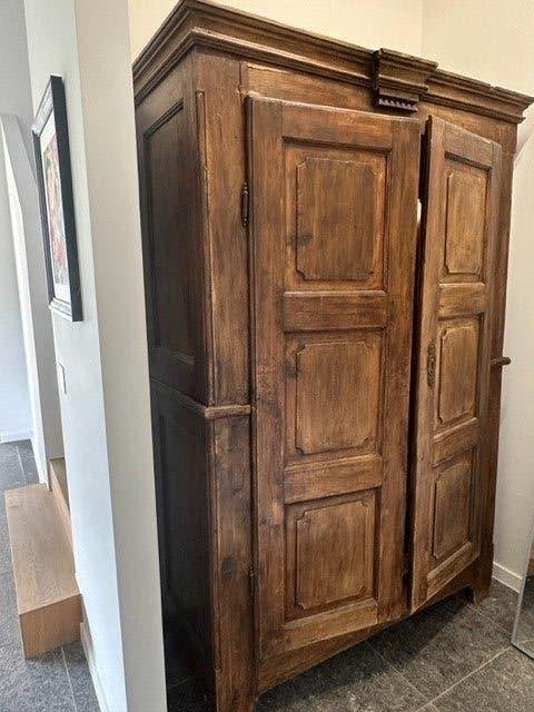 Prachtige authentieke houten kast, Ophalen, Gebruikt, 100 tot 150 cm, Met plank(en)