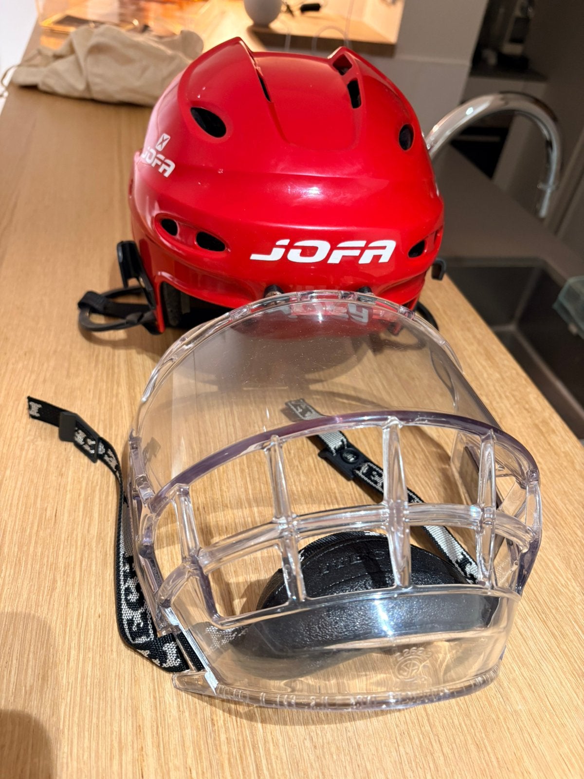 Casque de hockey sur glace, Sport en Fitness, IJshockey, Ophalen, Gebruikt, Bescherming