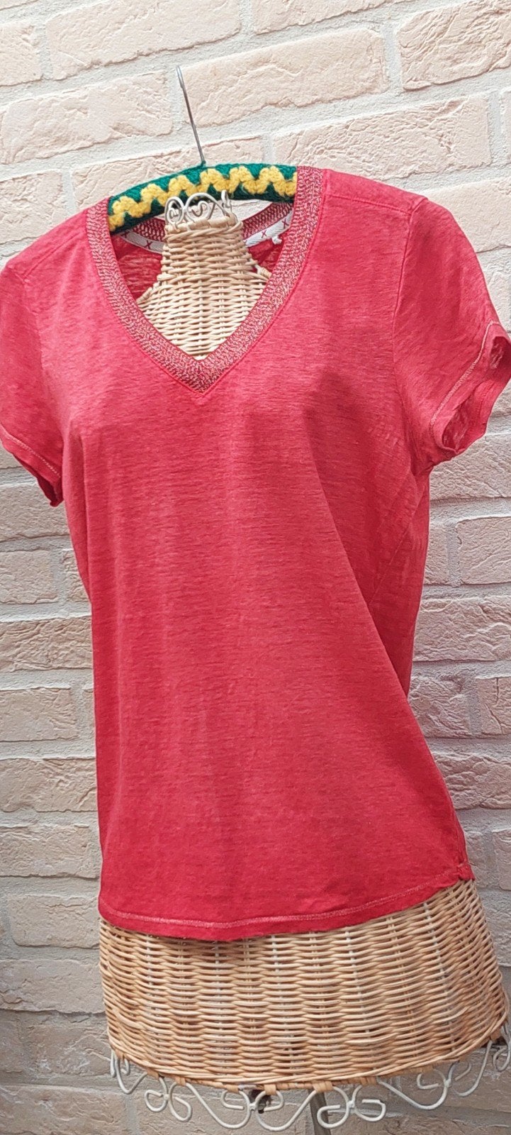 Bloesje maat l silver creek, Vêtements | Femmes, Manches courtes, Taille 42/44 (L), Rouge, Silver Creek