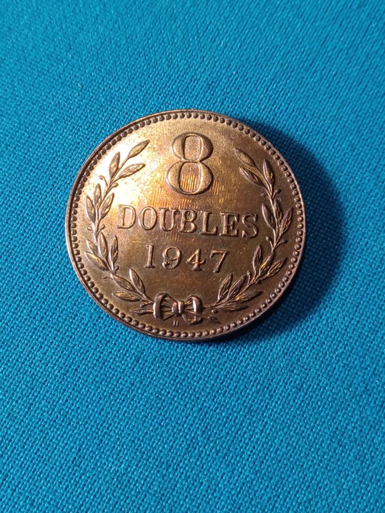 GUERNESEY  8 DOUBLES 1947, Timbres & Monnaies, Monnaies | Océanie, Enlèvement ou Envoi