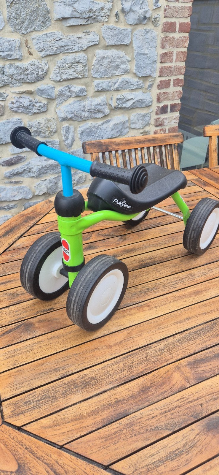 porteur bleu et vert en parfait état., Vélos & Vélomoteurs, Vélos | Tricycles pour enfants, Enlèvement, Comme neuf, Pukilino