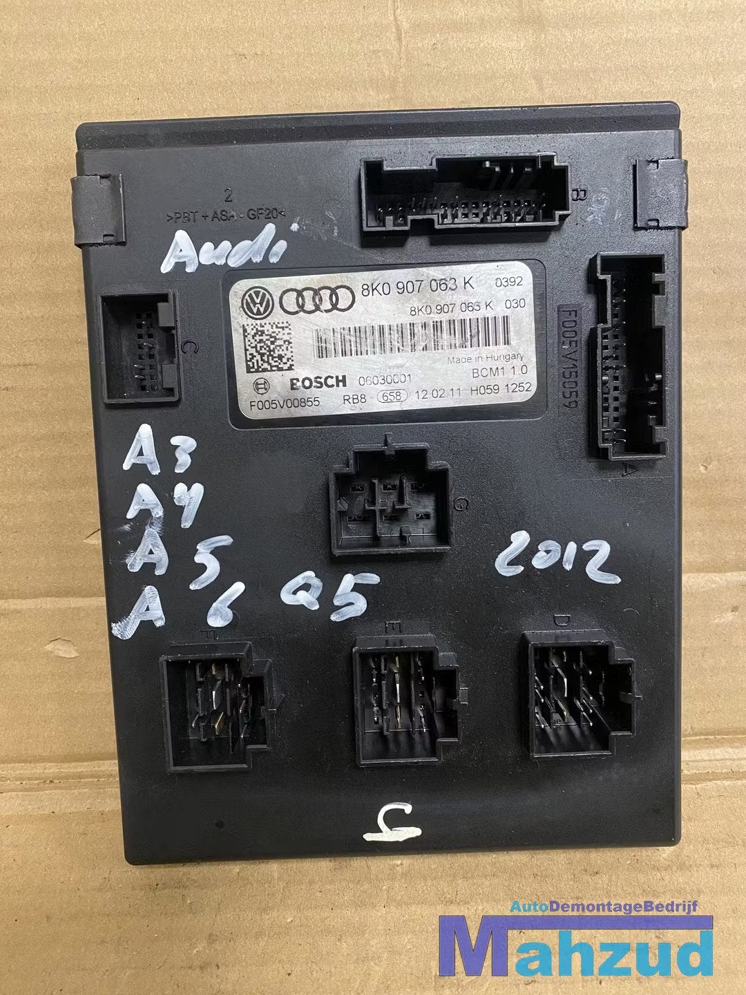 AUDI A4 A5 B8 Boordnet BCM Module 8K0907063K, Gebruikt, AUDI AG, Auto-Union-Strasse 1
85045  Ingolstadt, DE, Audi
