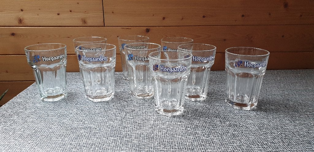 Bierglazen Hoegaarden, Ophalen of Verzenden, Zo goed als nieuw, Bierglas