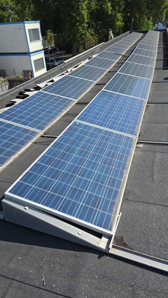 Zonnepanelen, Doe-het-zelf en Bouw, Zonnepanelen en Toebehoren, Ophalen, Gebruikt, Compleet systeem