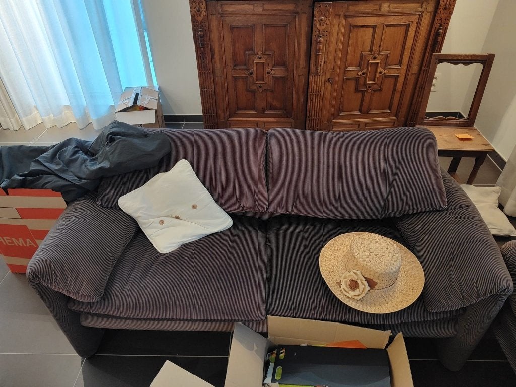2-zit Cassina Maralunga, Ophalen, Gebruikt, 150 tot 200 cm, Tweepersoons