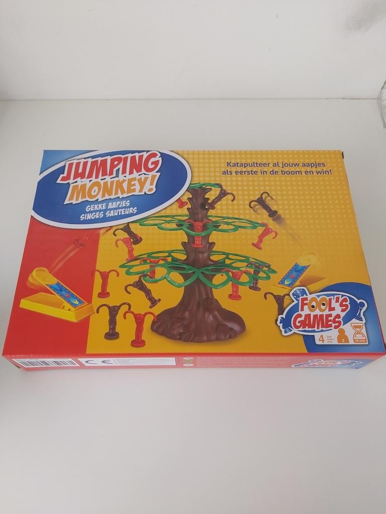 Spel: jumping monkey, Een of twee spelers, Ophalen, Nieuw, Fool's games