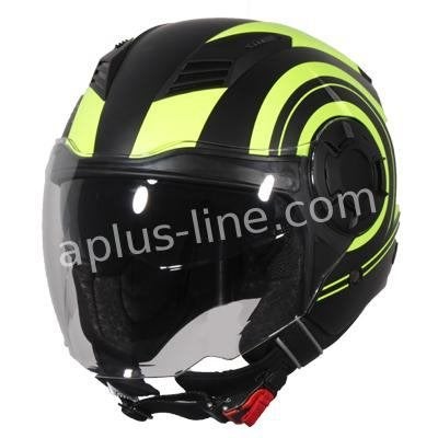 Casque jet Vito Isola noir vert Casque scooter Casque moto, Autres marques, Enlèvement ou Envoi, Casque jet, Neuf, avec ticket