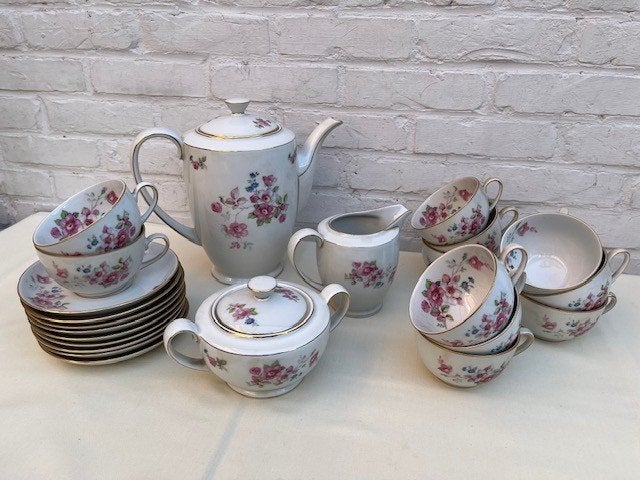 Koffieservies met bloemetjes PMR Bavaria, Antiquités & Art, Enlèvement