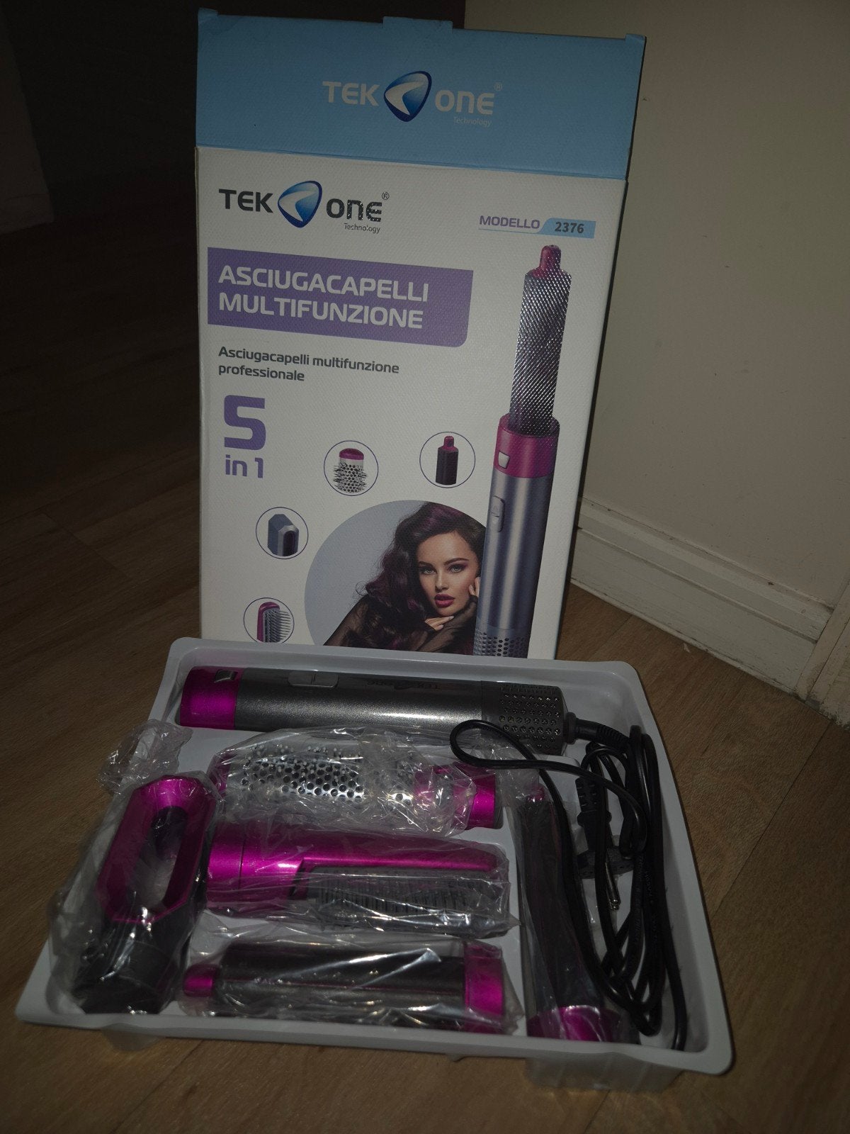 NIEUW:Tek One 5-in-1 Multistyler & Föhn (Dyson Airwrap Dupe), Handtassen en Accessoires, Ophalen of Verzenden, Nieuw, Krultang of Stijltang