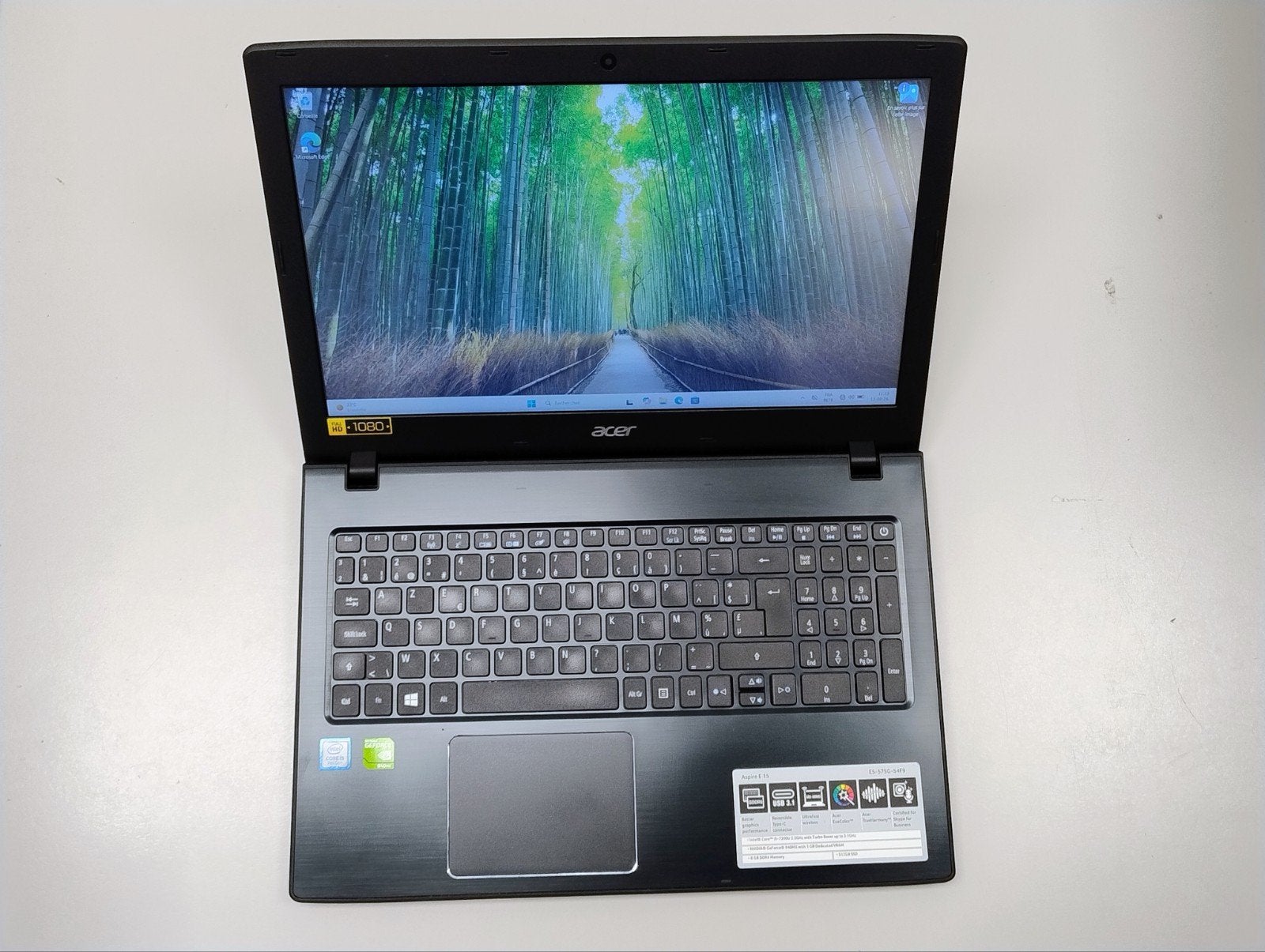 Acer 15,6'' / i5 / 16GB / 512GB / Geforce 940MX / W11, Enlèvement ou Envoi, Reconditionné, 512 GB, SSD