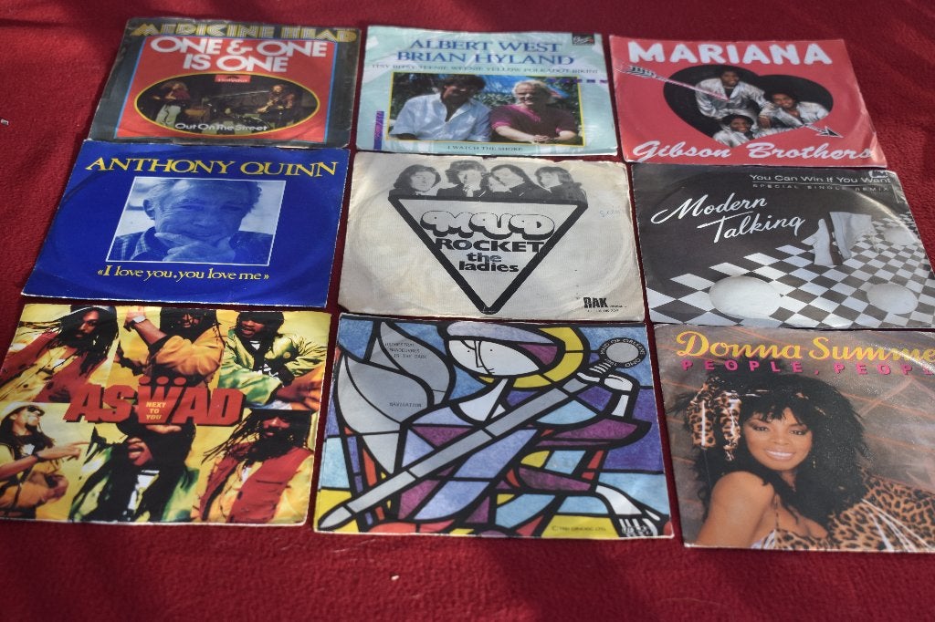 reeks van 9 TOP HITS, Cd's en Dvd's, Vinyl | Pop, Ophalen of Verzenden, Zo goed als nieuw, 7 inch, Pop