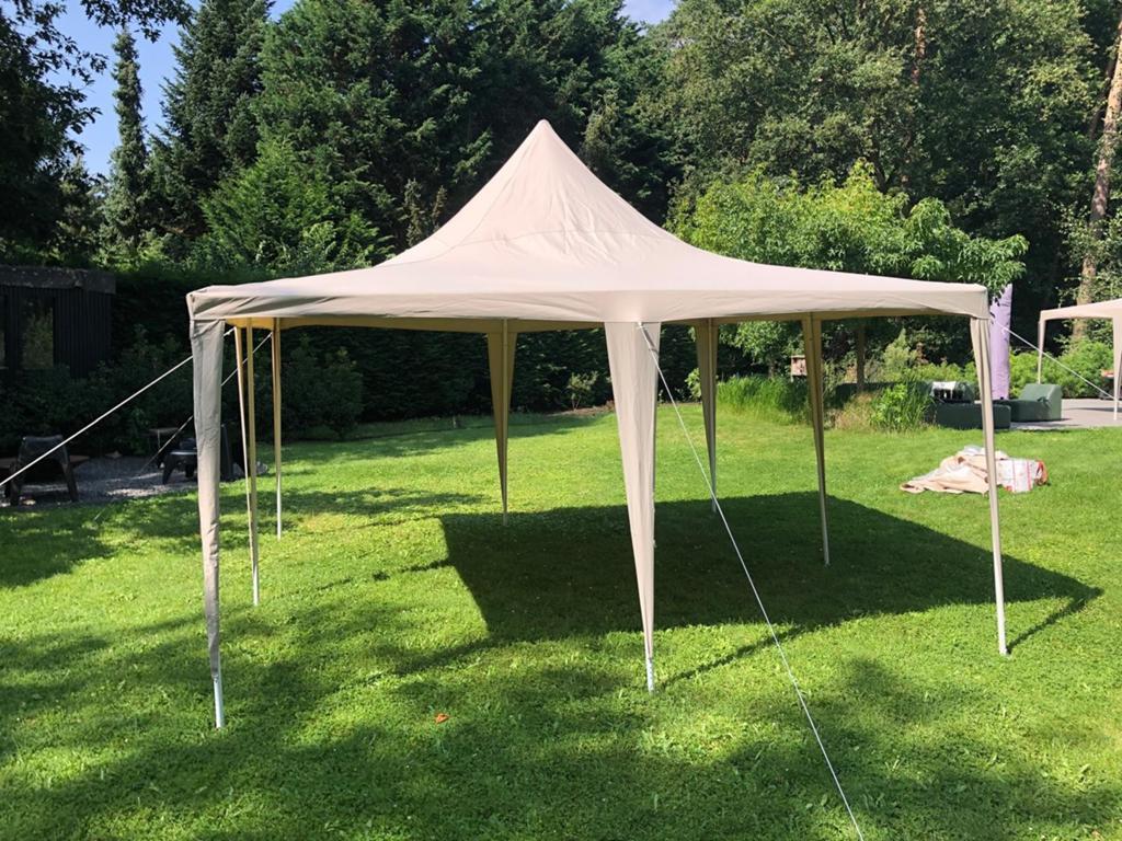 Pagodetent 4m x 4m, Tuin en Terras, Ophalen, Gebruikt, 4 tot 6 meter, Pagodetent