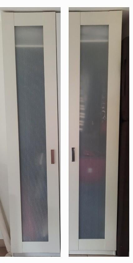 Lot de 2 portes Pax 50 x 236 beiges/blanc cassé