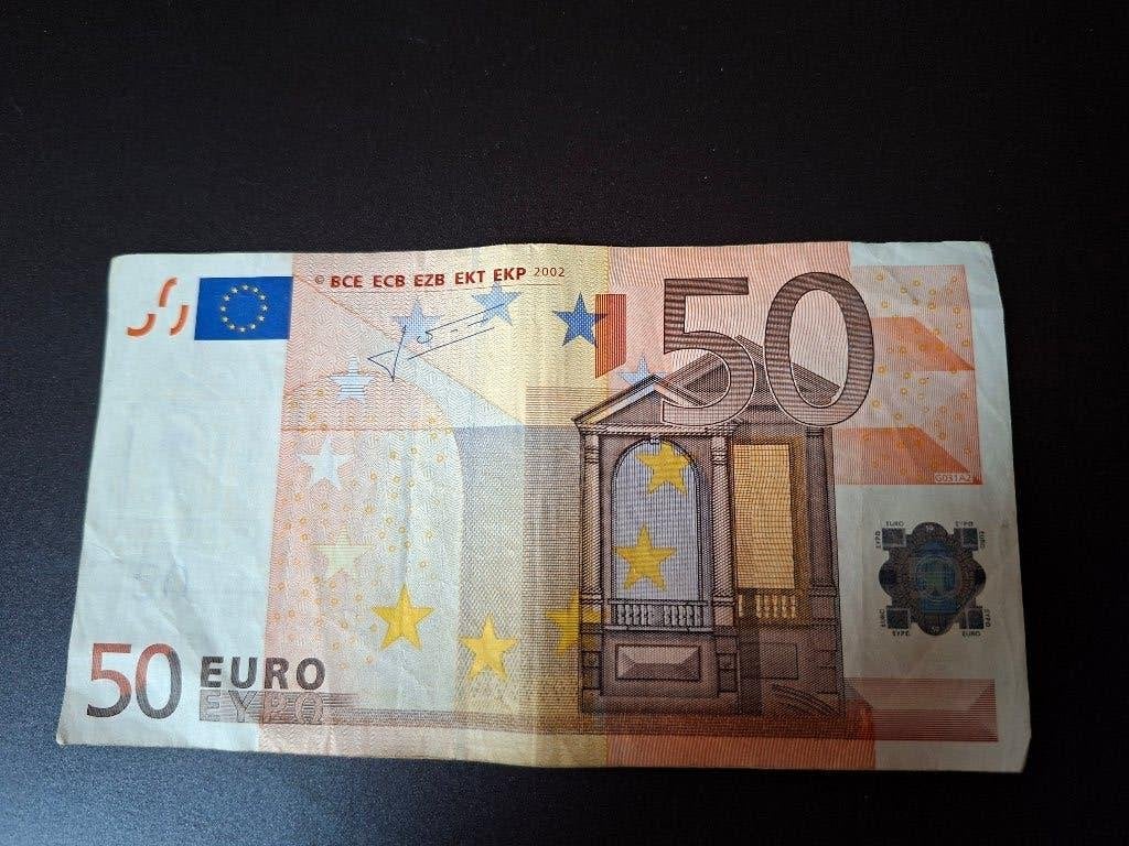 2002 Allemagne 50 euros ancienne série Trichet code G031, Envoi, Allemagne, 50 euros, Billets en vrac