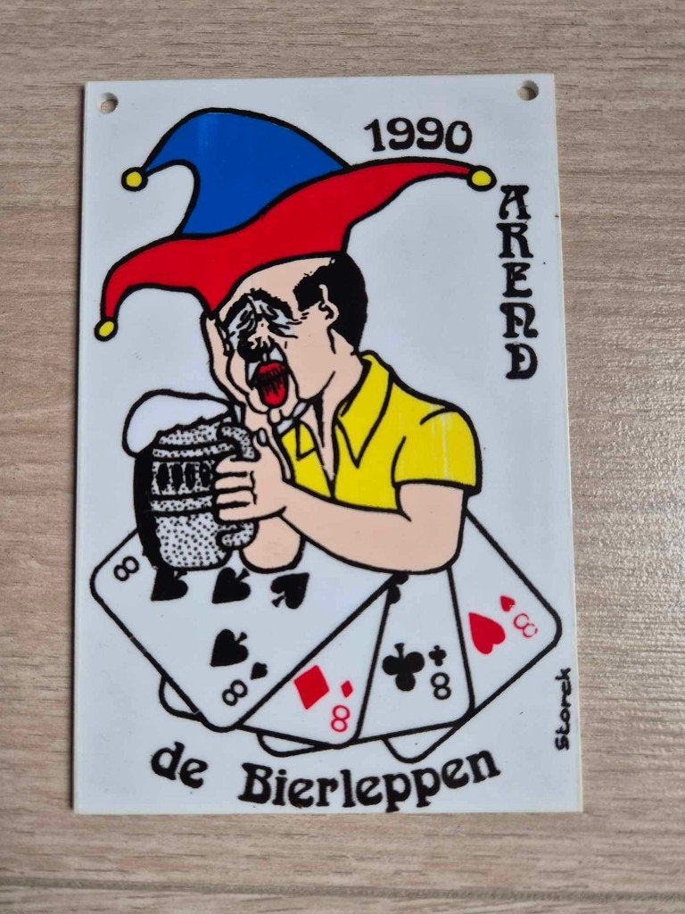 Carnaval Aalst medaille De Bierleppen 1990, Postzegels en Munten, Penningen en Medailles, Ophalen of Verzenden