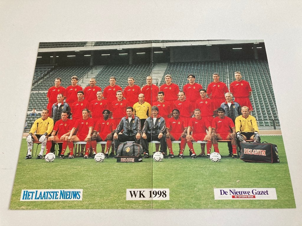 WK 1998 : Rode Duivels ( Het laatste Nieuws ), Verzamelen, Ophalen of Verzenden, Zo goed als nieuw, Poster, Plaatje of Sticker