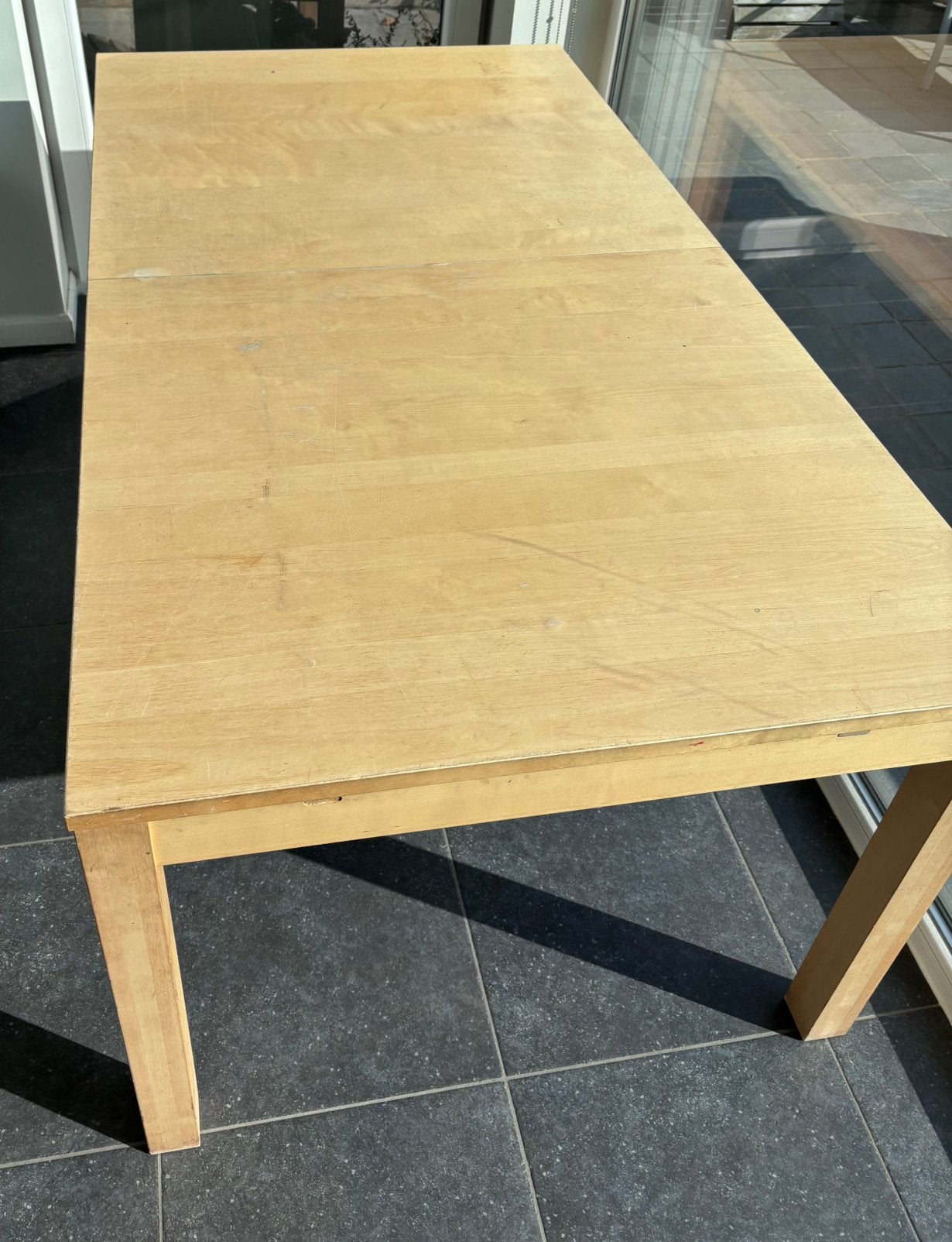 Tafel 6-8 personen, uittrekbaar (-240cm lang), Huis en Inrichting, Ophalen, Vierkant, 200 cm of meer, 50 tot 100 cm