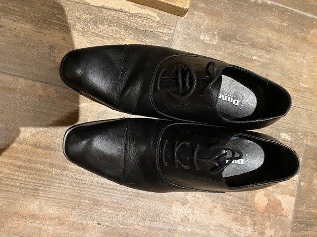 zwarte glans herenschoenen voor smoking, maat 41, Kleding | Heren, Ophalen, Zwart, Zo goed als nieuw, DUNE LONDON