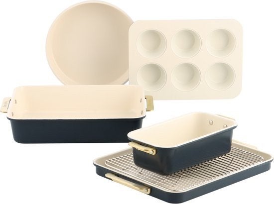 Greenpan Padova bakvormen Oxford Blue 6-delige set, Ophalen, Nieuw