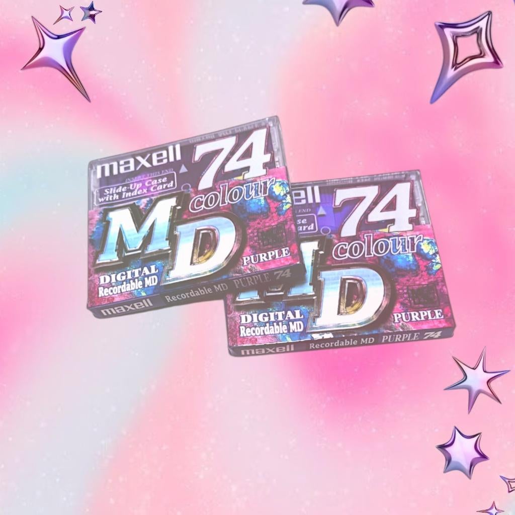 Maxell MiniDisc 74 couleur, 2 violets/1 rose NEUF et scellé, Enlèvement ou Envoi, Originale, Autres genres, Neuf, dans son emballage