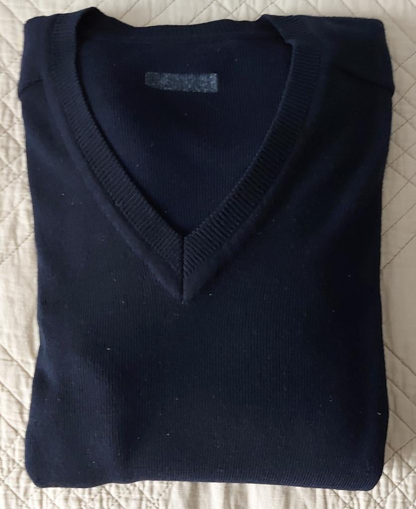 Donker blauwe pull   Maat L, Ophalen, Gedragen, Maat 52/54 (L), Blauw