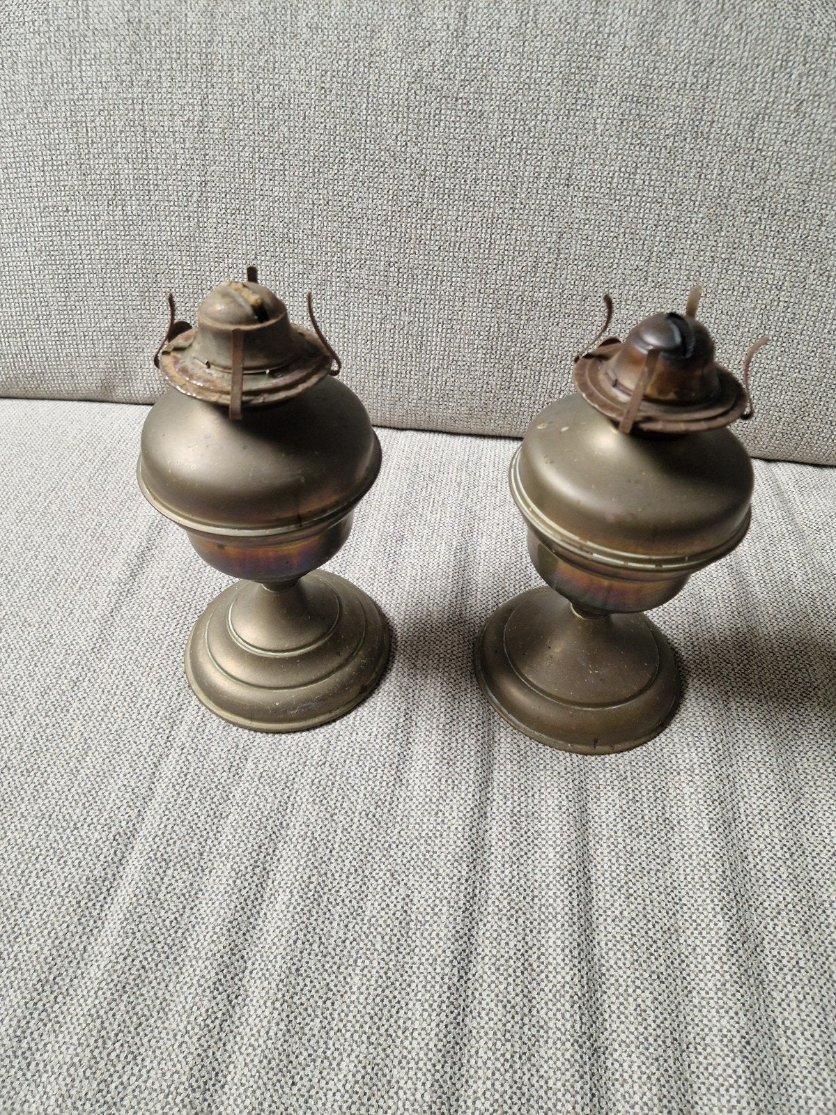 lot de 3 lampes a pétrole, Enlèvement, Jaune, Verre, Vintage