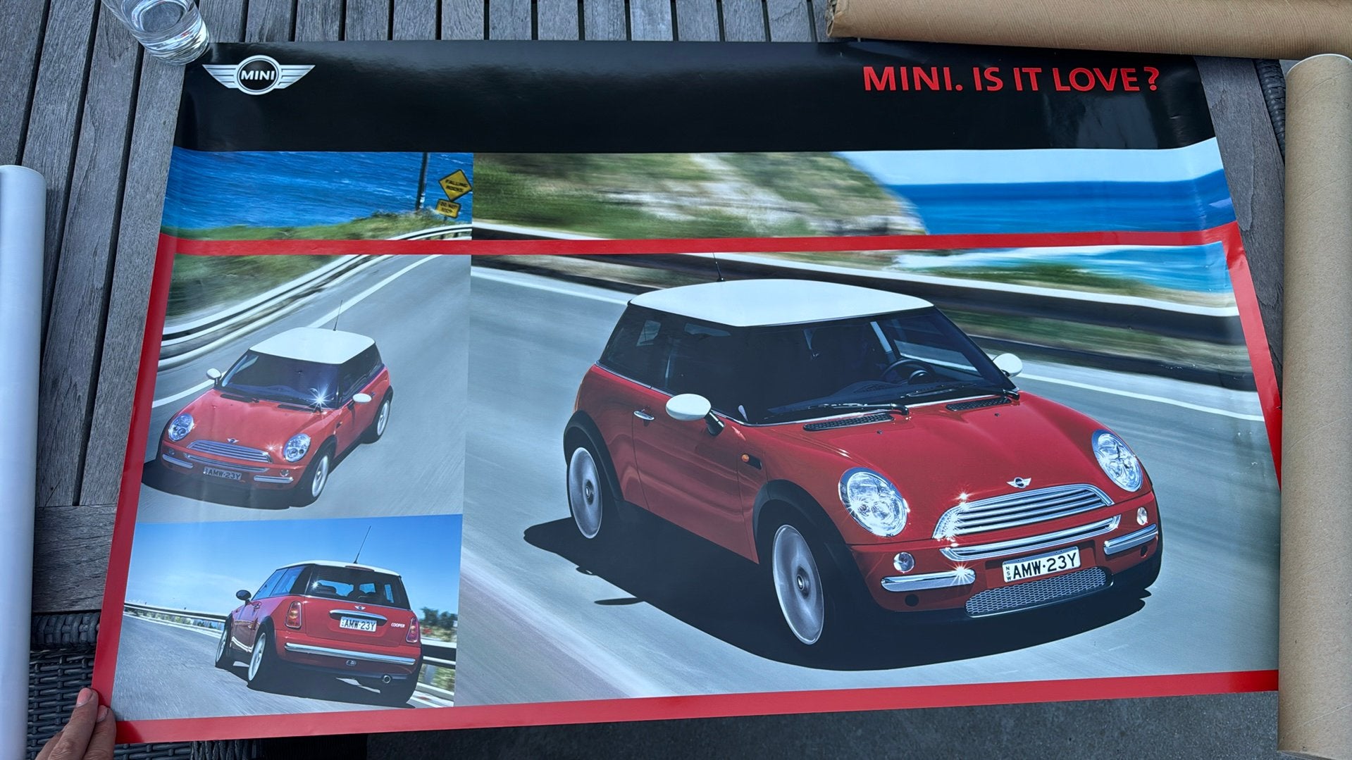 Originele en leuke poster van Mini, Verzamelen, Ophalen of Verzenden, Gebruikt