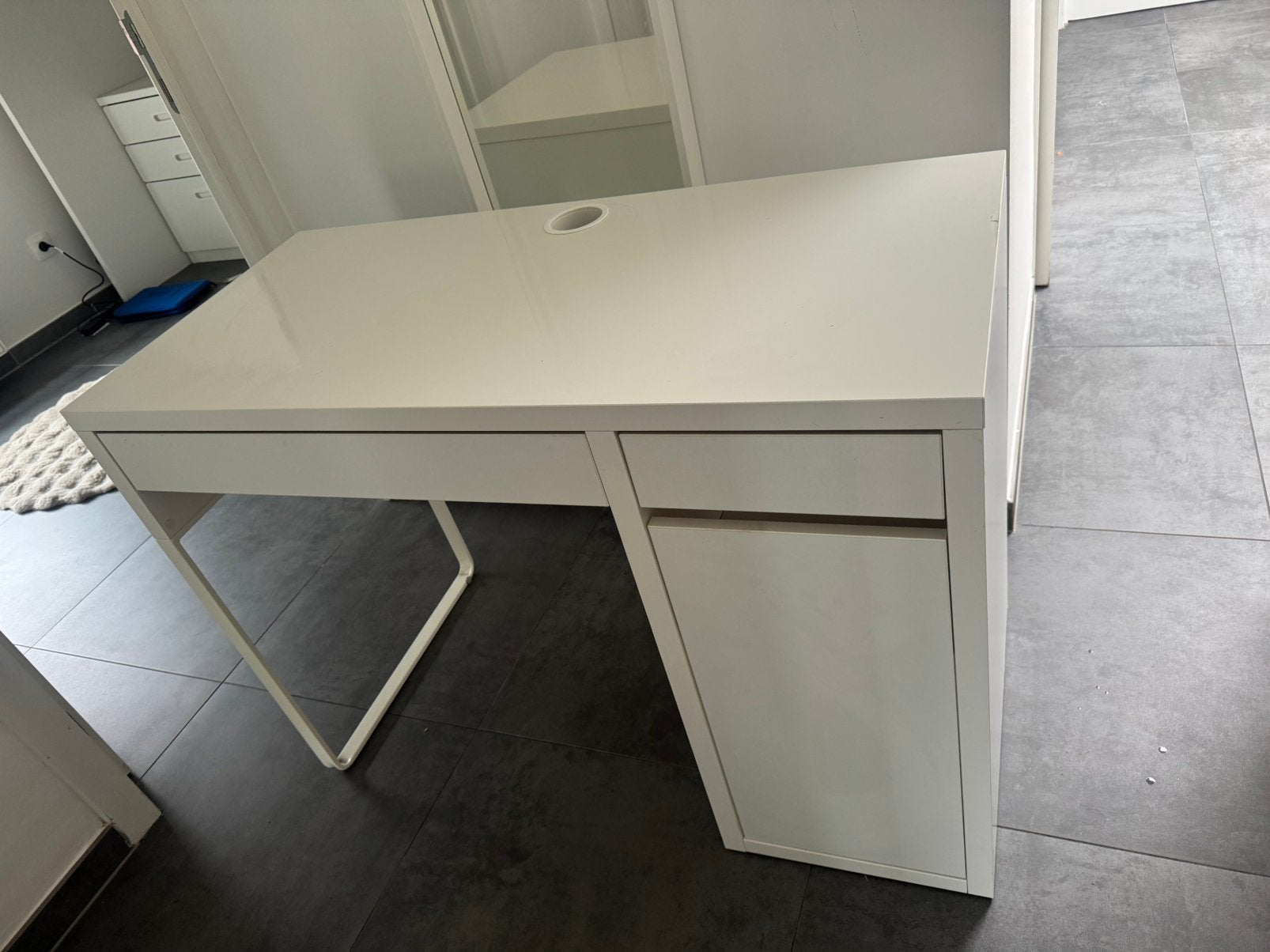 Wit bureautafel, Huis en Inrichting, Bureaus, Ophalen, Zo goed als nieuw, Wit