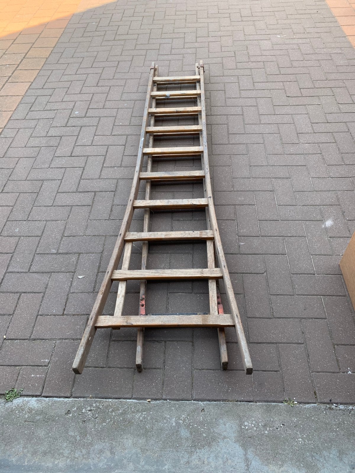 Houten ladder, Doe-het-zelf en Bouw, Ophalen, Gebruikt, Ladder, Opvouwbaar of Inschuifbaar
