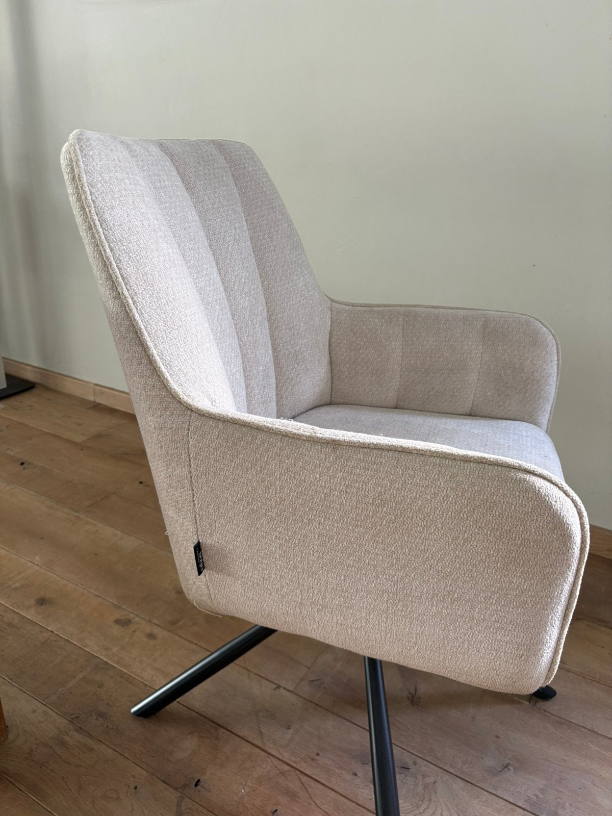 Draaibare eetkamerstoelen, Ophalen, Gebruikt, Wit, Stof