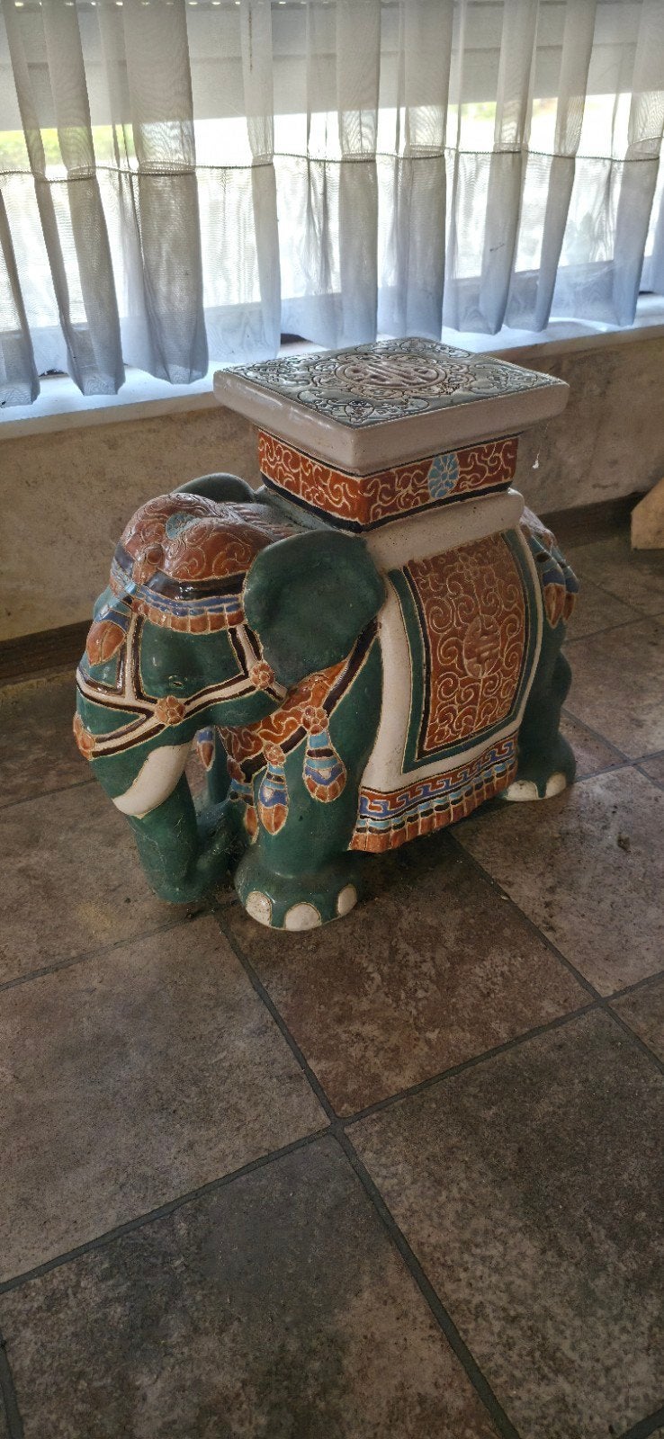 Keramische chinese olifant plantenstandaard, Ophalen