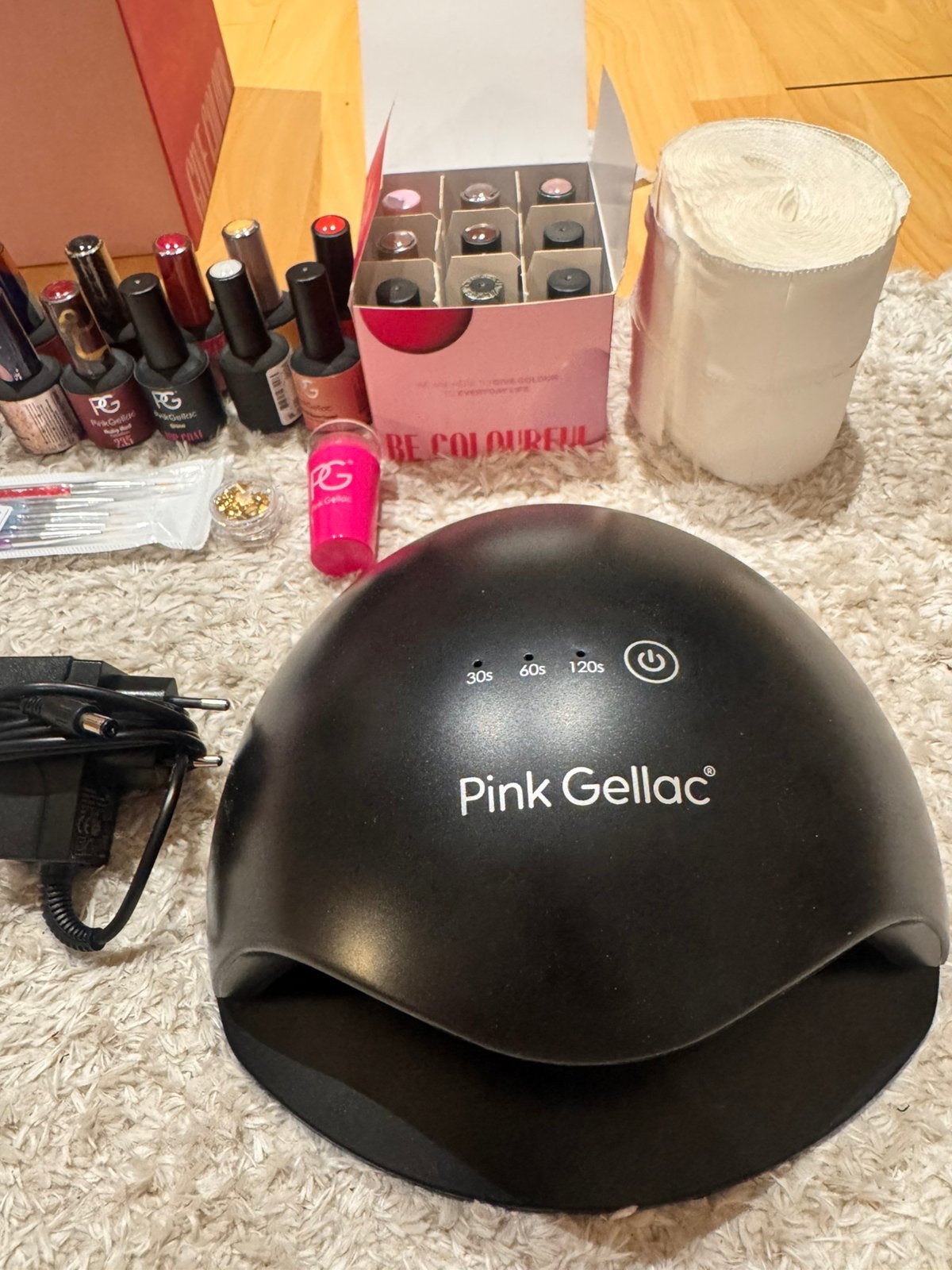Pink gellac complete set + 14 kleuren, Ophalen of Verzenden, Zo goed als nieuw