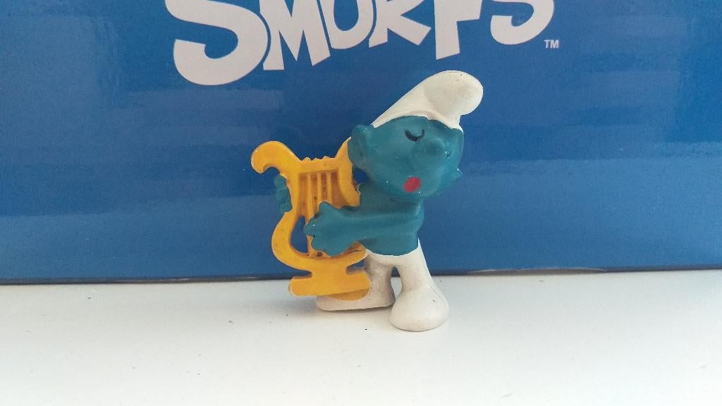 schtroumpf 20070 harpe smurf schlumpf, Enlèvement ou Envoi, Comme neuf, Autres Schtroumpfs, Poupée, Figurine ou Peluche