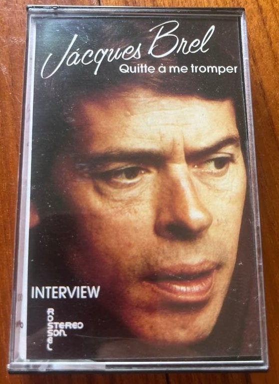 zeldzame cassette Jacques Brel interview Alain Pierre, Ophalen of Verzenden, Zo goed als nieuw